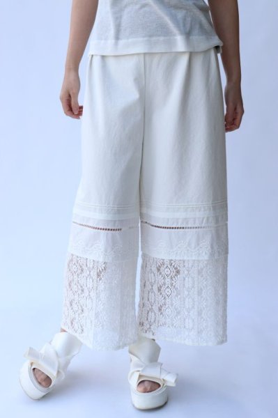 画像1: CAETLA  レースワイドパンツ　☆再入荷☆ (1)