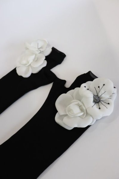 画像4: RainDance　アームカバー（黒花） (4)