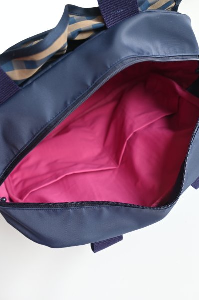 画像3: POTECHINO ローズバッグ(グランローザ)☆紺×ベージュチェック入荷☆ (3)