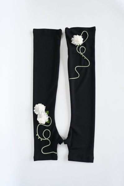 画像4: POTECHINO　アームカバー（ポンポンフラワー）　 (4)