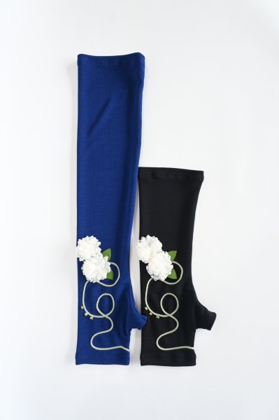 画像7: POTECHINO　アームカバー（ポンポンフラワー）　 (7)