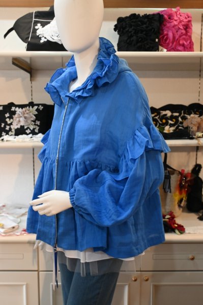 画像2: POTECHINO ガーゼパーカー　☆ブルー再入荷しました☆ (2)