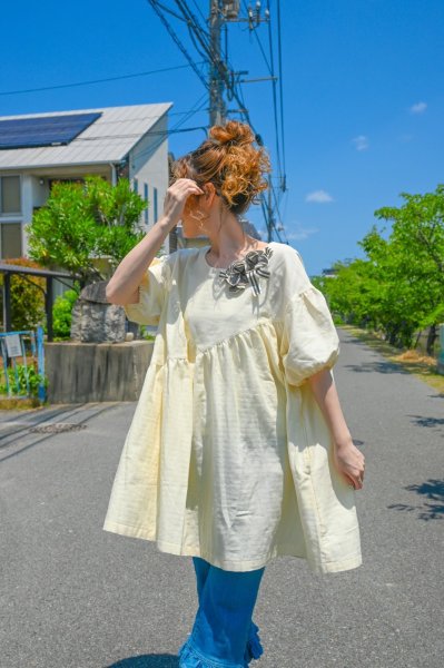 画像1: POTECHINO　チュニックワンピース　☆ピンク入荷しました☆ (1)