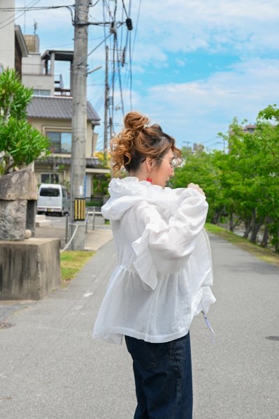 画像1: POTECHINO ガーゼパーカー　☆ネイビー入荷しました☆ (1)