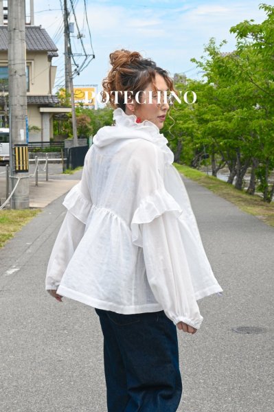 画像6: POTECHINO ガーゼパーカー　☆ブルー再入荷しました☆ (6)