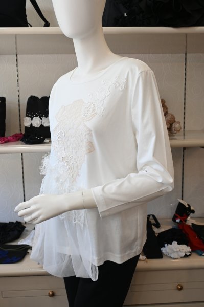 画像4: HISCHRONE チュールフリルカットソー (4)