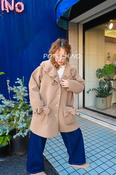 画像1: POTECHINO  リボンコート（縁結び） (1)