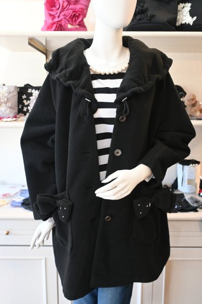 画像1: POTECHINO  リボンコート（縁結び）☆黒入荷しました☆ (1)