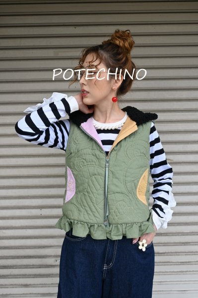 画像2: POTECHINO 　キルトベスト (2)