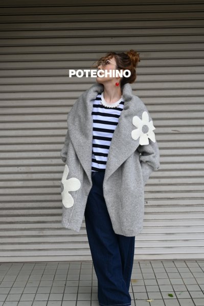 画像2: POTECHINO  プードルコーディガン　☆グレー入荷しました☆ (2)