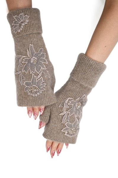 画像1: NAPATA MELLOE ニット手袋 (1)