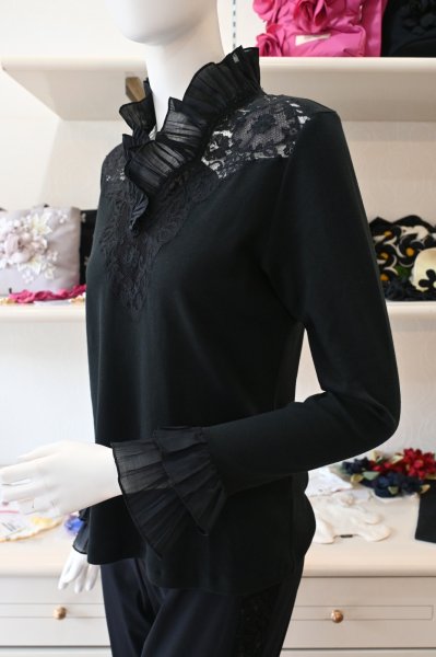 画像3: HISCHRONE　プリーツフリルジャケットイン (3)