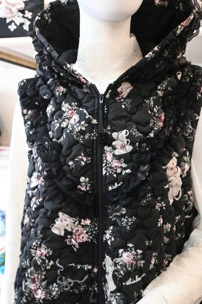 画像7: HISCHRONE　プリントキルトベスト  ☆３サイズ入荷しました☆ (7)