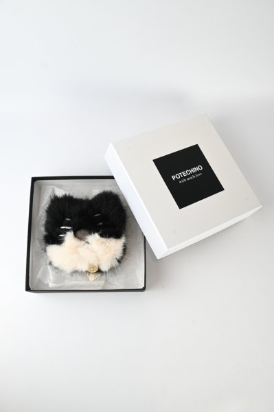 画像1: POTECHINO　ブローチ　三毛猫(パッチィ)　ハチワレ(ポッチィ） (1)