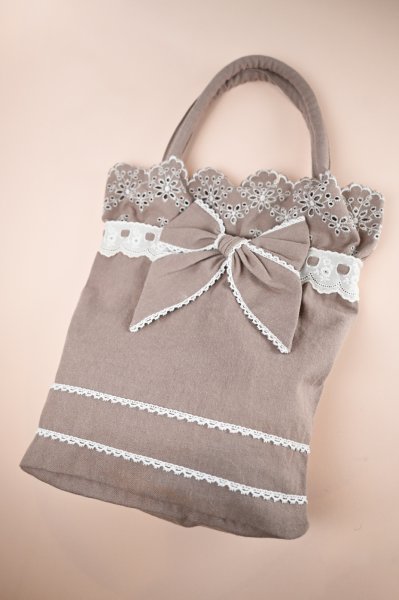 画像1: ANLICO 　リボンバッグ☆ブラウン入荷☆ (1)