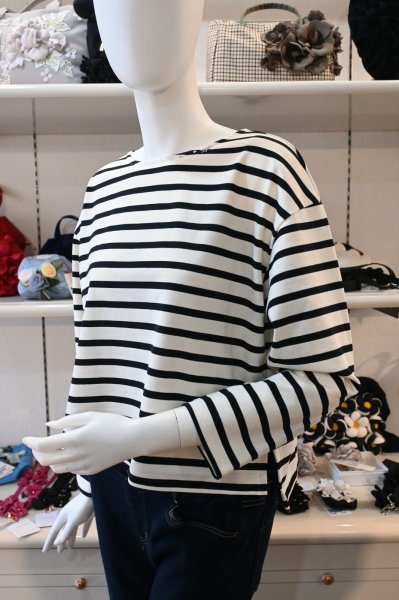 画像2: POTECHINO　ボーダーカットソー　 (2)