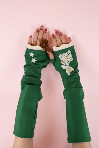 画像4: POTECHINO　アームカバー（ウサギレース） (4)