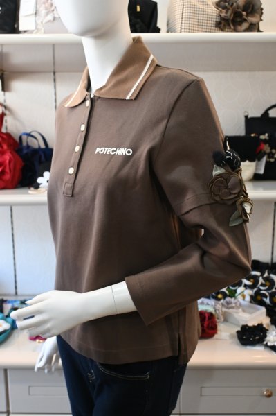 画像4: POTECHINO　ポロシャツ☆ブラウン入荷しました☆ (4)