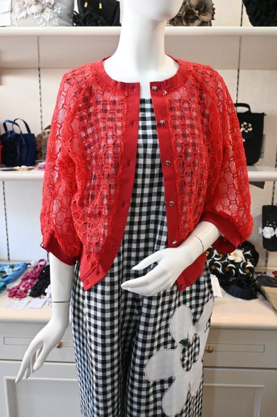 画像1: POTECHINO　レースカーディガン (1)