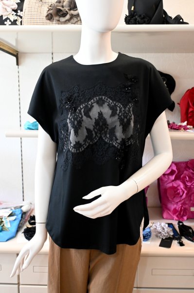 画像1: HISCHRONE　フレンチカットソー☆黒入荷しました☆ (1)