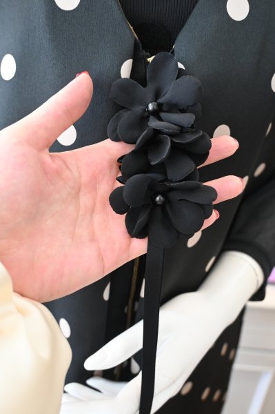 画像3: POTECHINO ドットサテンサロペット (3)