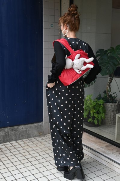 画像4: POTECHINO ドットサテンサロペット (4)